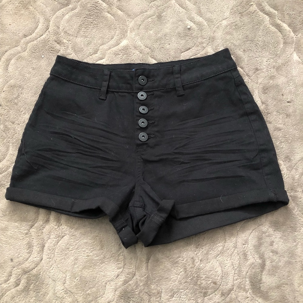 Black high waisted shorts